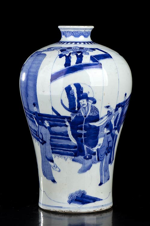 A BLUE AND WHITE PORCELAIN ... 