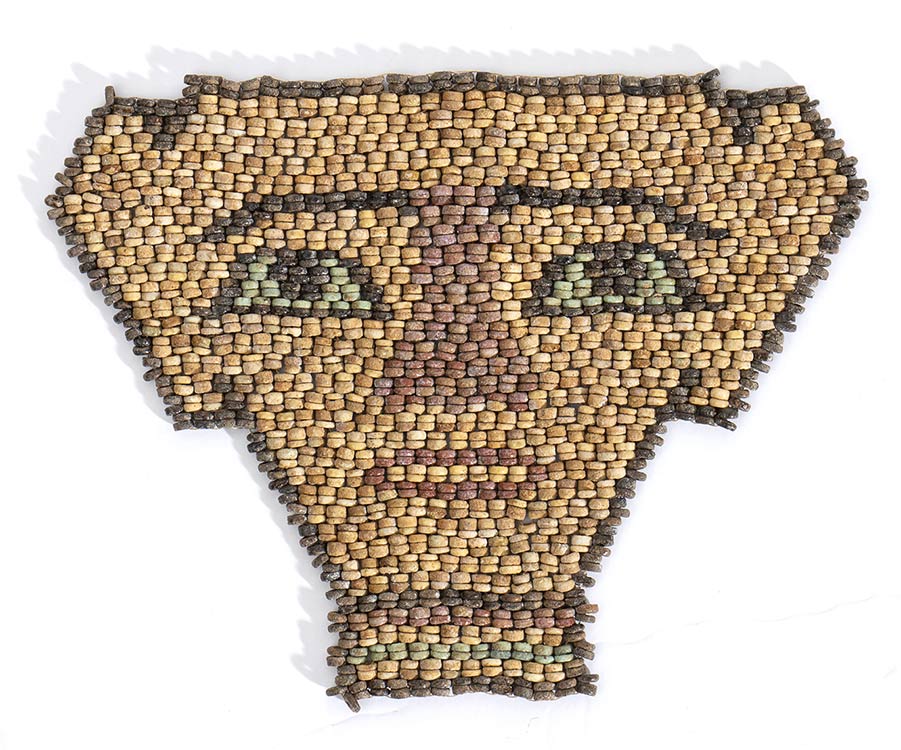 Egyptian Mask in faience beads, ... 