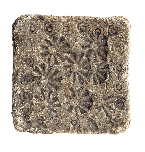 Medieval lead Seal with Flowers; ... 