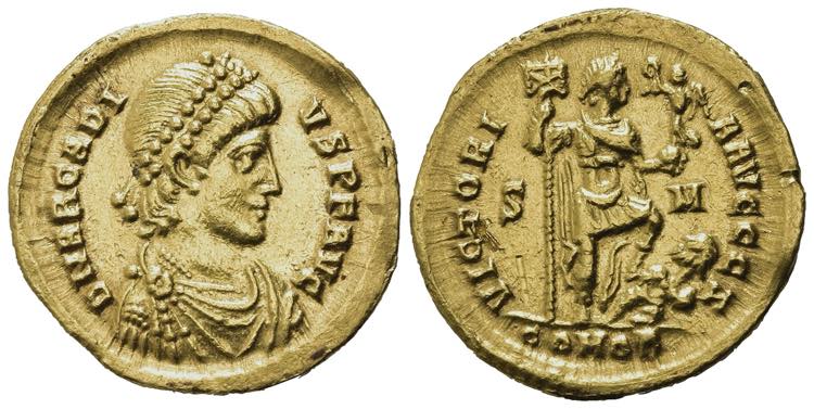 Arcadius (383-408). AV Solidus ... 