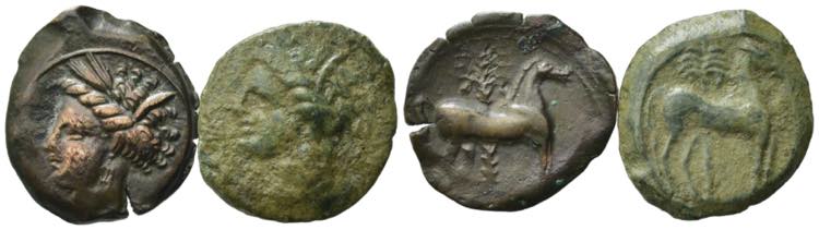 Carthage, lot of 2 Æ coins, to be ... 