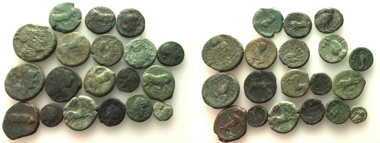 Lot of 19 Greek Æ coins, to be ... 