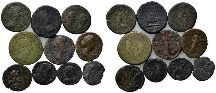 Lot of 10 Roman Provincial and ... 