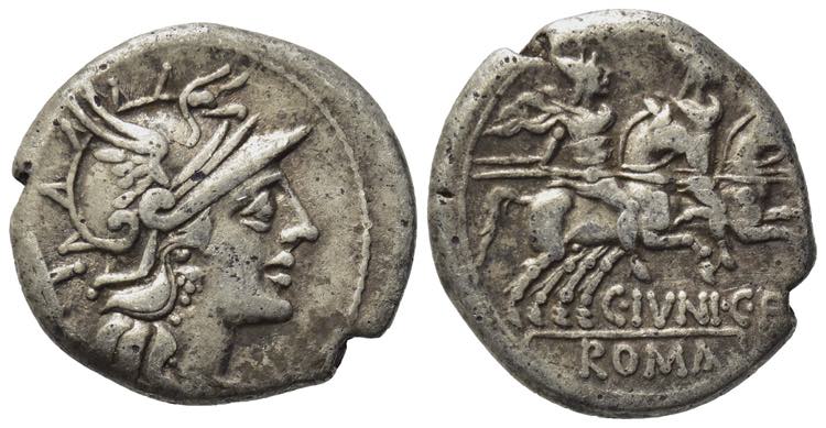 C. Junius C.f., Rome, 149 BC. AR ... 