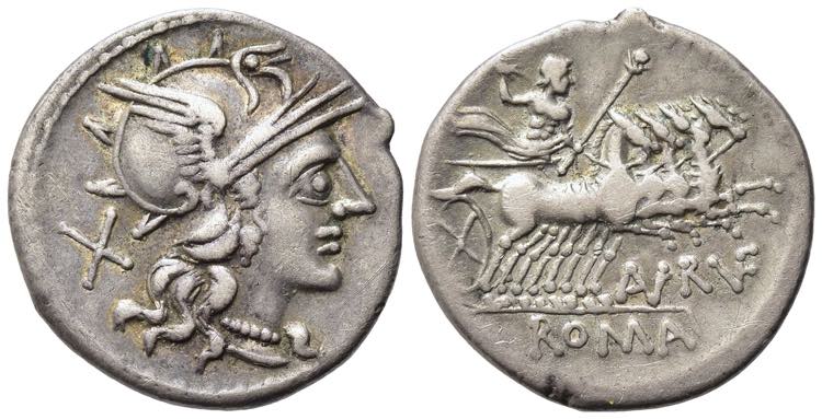 Aurelius Rufus, Rome, 144 BC. AR ... 