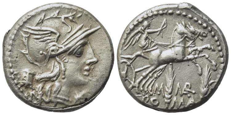 M. Marcius Mn.f., Rome, 134 BC. AR ... 