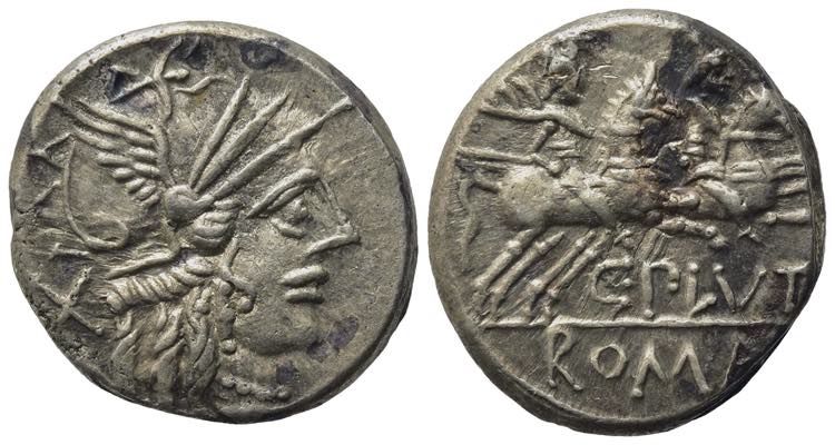 C. Plutius, Rome, 121 BC. AR ... 