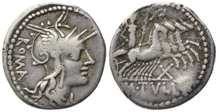 M. Tullius, Rome, 119 BC. AR ... 