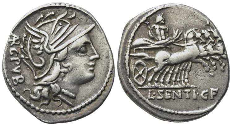 L. Sentius C.f., Rome, 101 BC. AR ... 