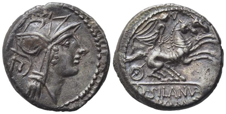 D. Silanus L.f., Rome, 91 BC. AR ... 