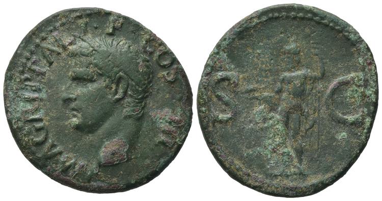 Agrippa (died 12 BC). Æ As ... 