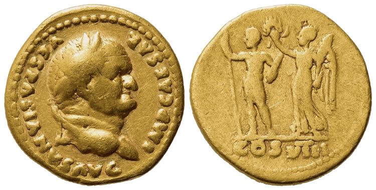 Vespasian (69-79). AV Aureus ... 