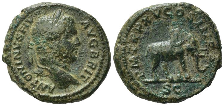 Caracalla (198-217). Æ As (27mm, ... 