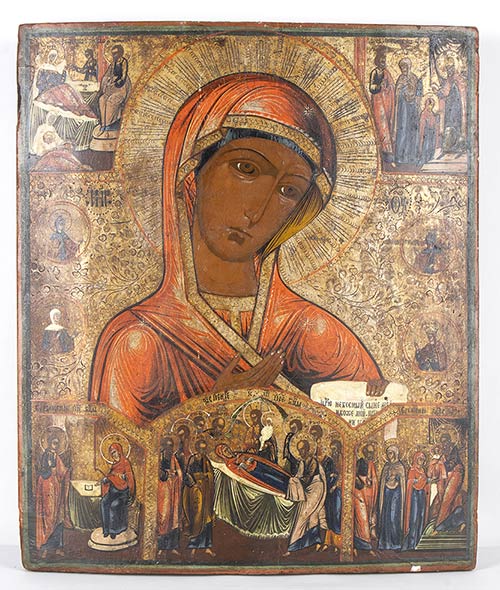 Russian icon of the Virgin,  early ... 