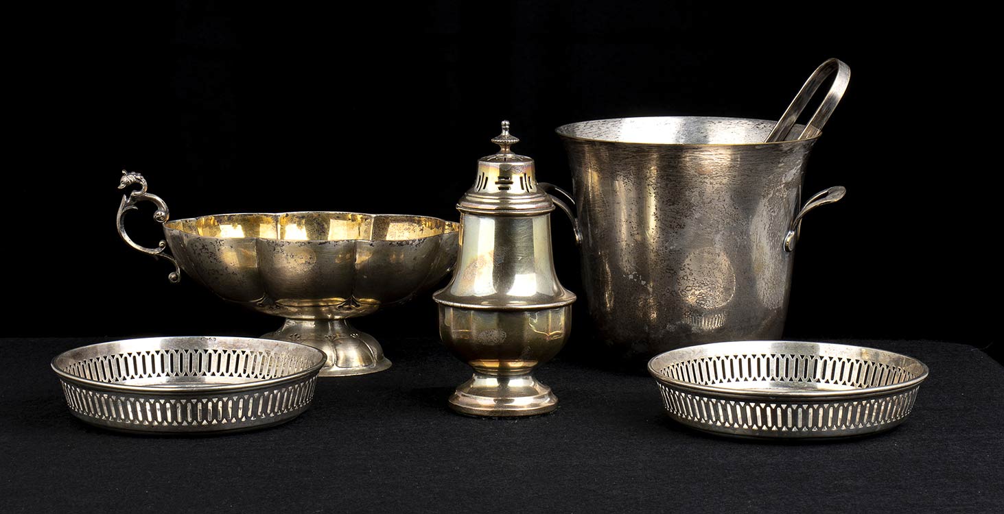 Lot of various objects in silver ... 