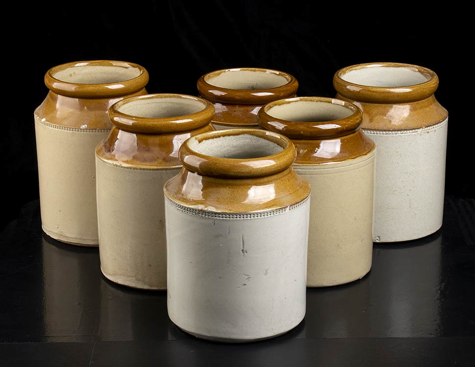 Lot of 6 jars Terracotta, 21 cm ... 