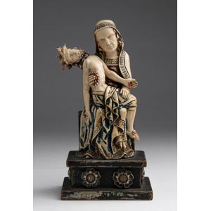 Pietà. A carved ivory figure of ... 