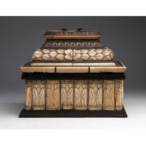 A Casket with carved bone panels ... 