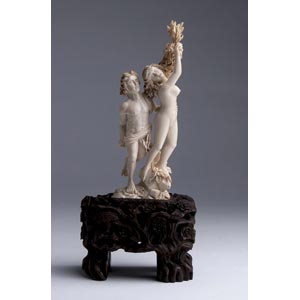 Apollo & Daphne. A carved ivory ... 