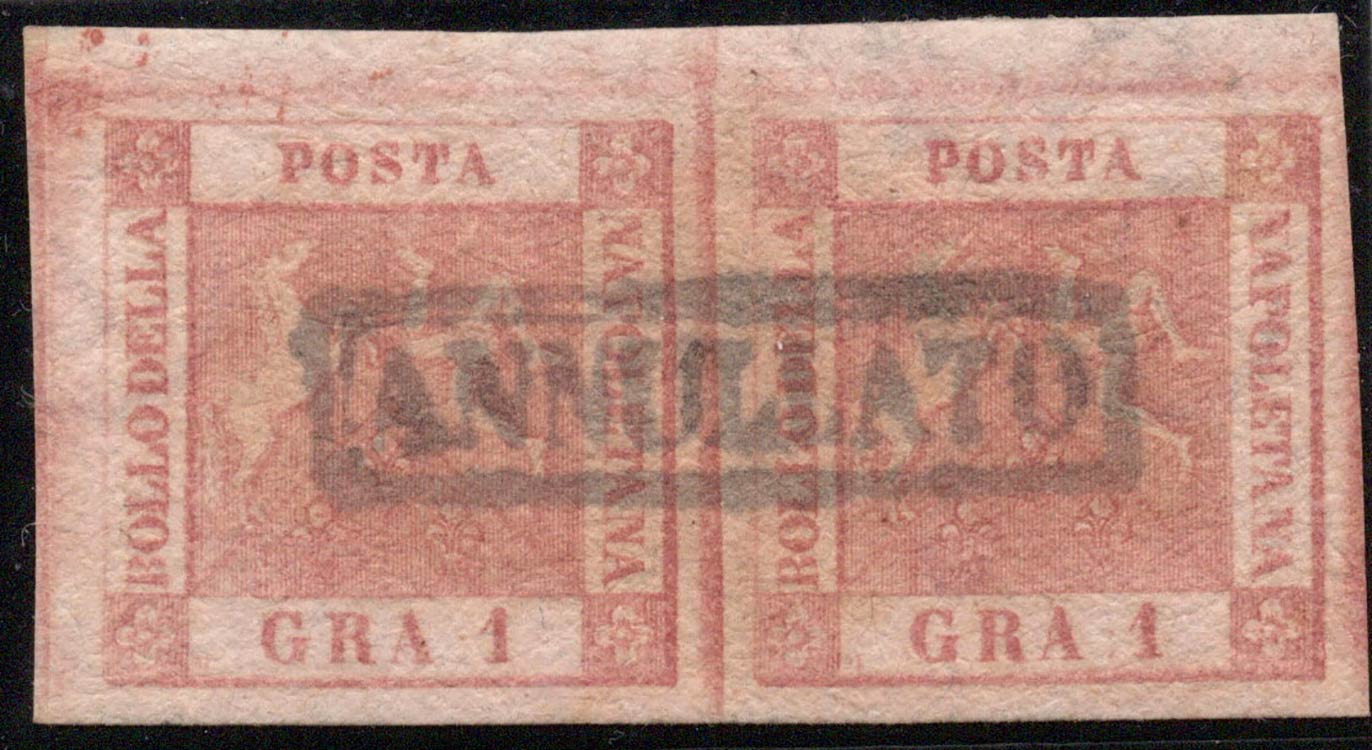 1858, N.4 Carmine Pink, horizontal ... 