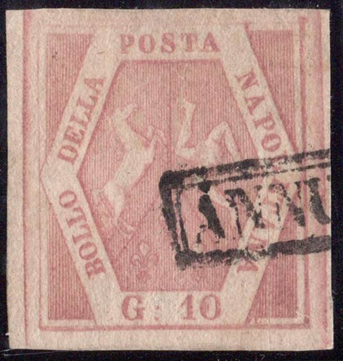 1858, N.10a Purplish Pink with a ... 