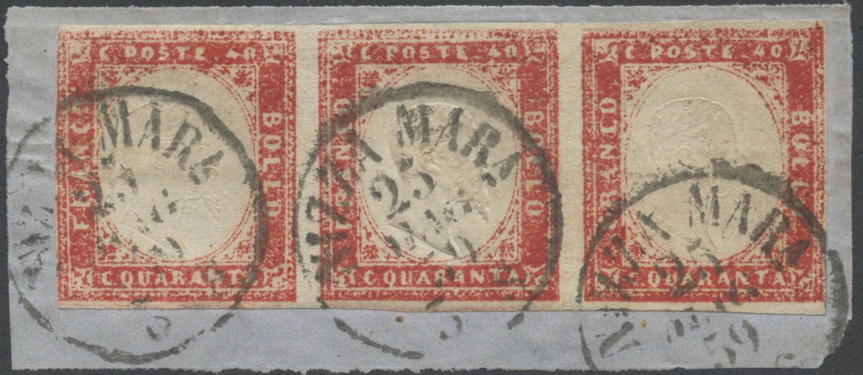 1859, 40c.N.16A (Rattone N.33c) ... 