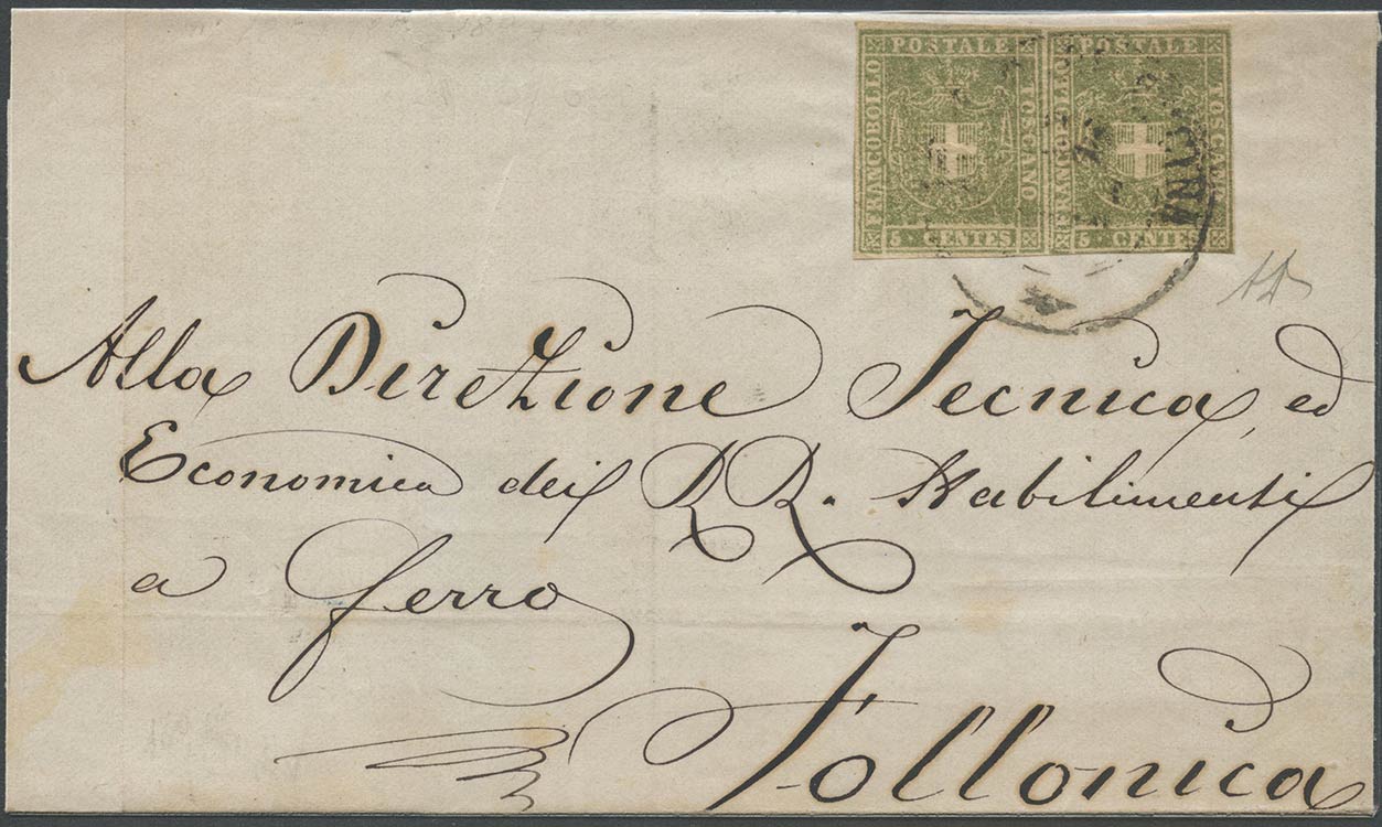1860, Lettera da Fitto di Cecina ... 