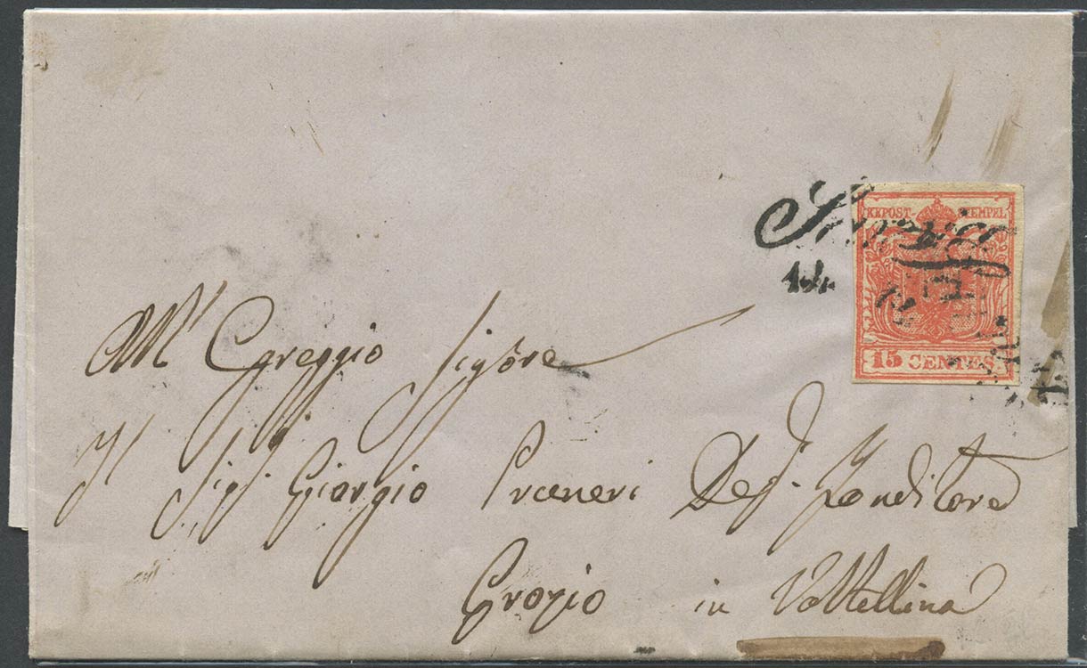 14.10.1852, Lettera da Sarnico per ... 