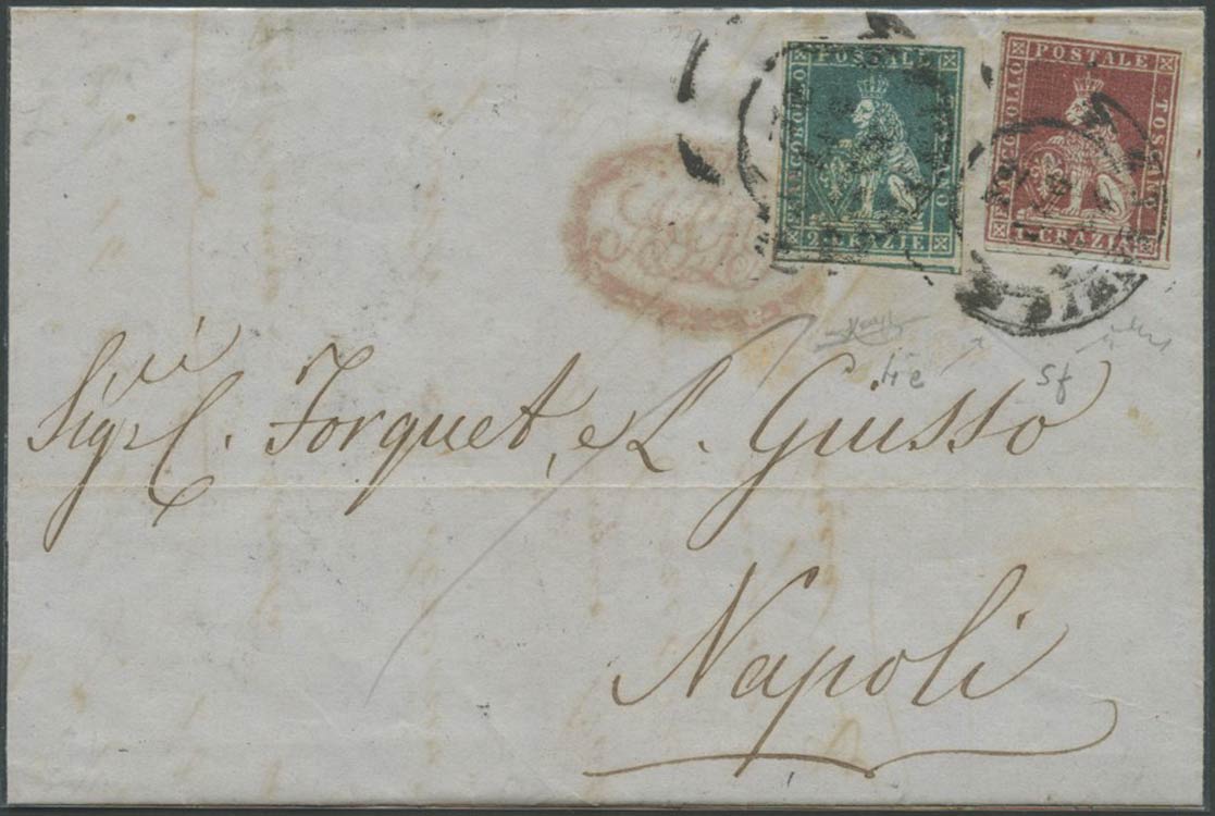 12.7.1856, lettera da Firenze per ... 