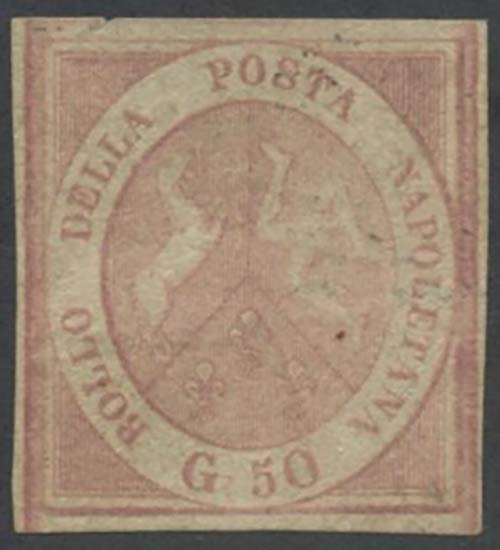 1858, 50gr Violet Pink N.14a ... 