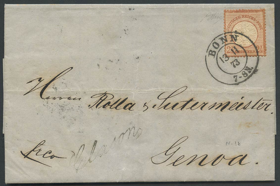 1873. Reich. Letter from Bonn to ... 