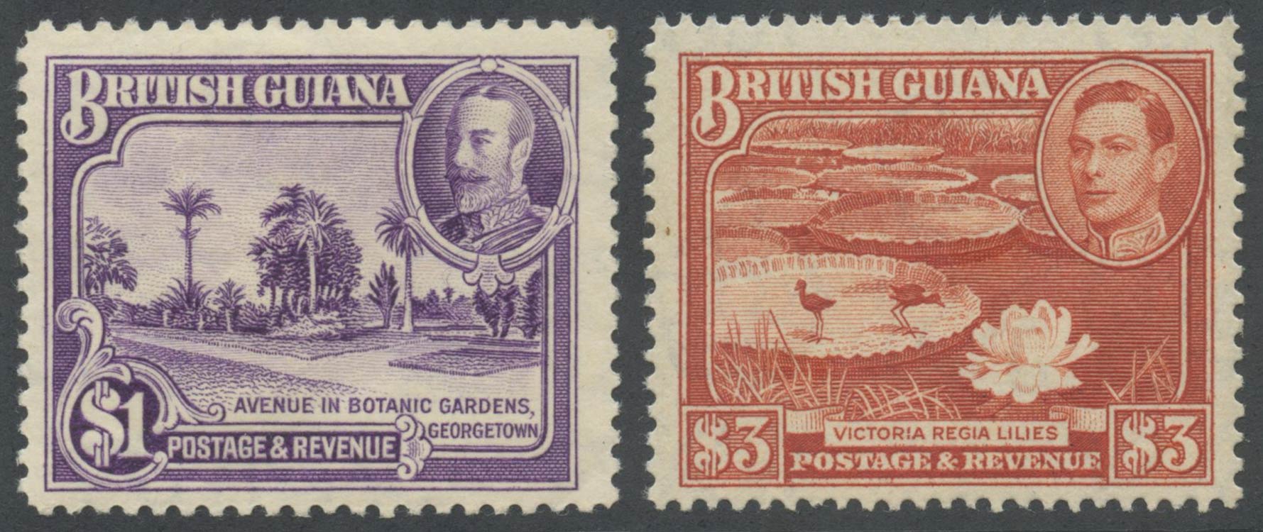 British Guiana, 1931/1954. Three ... 