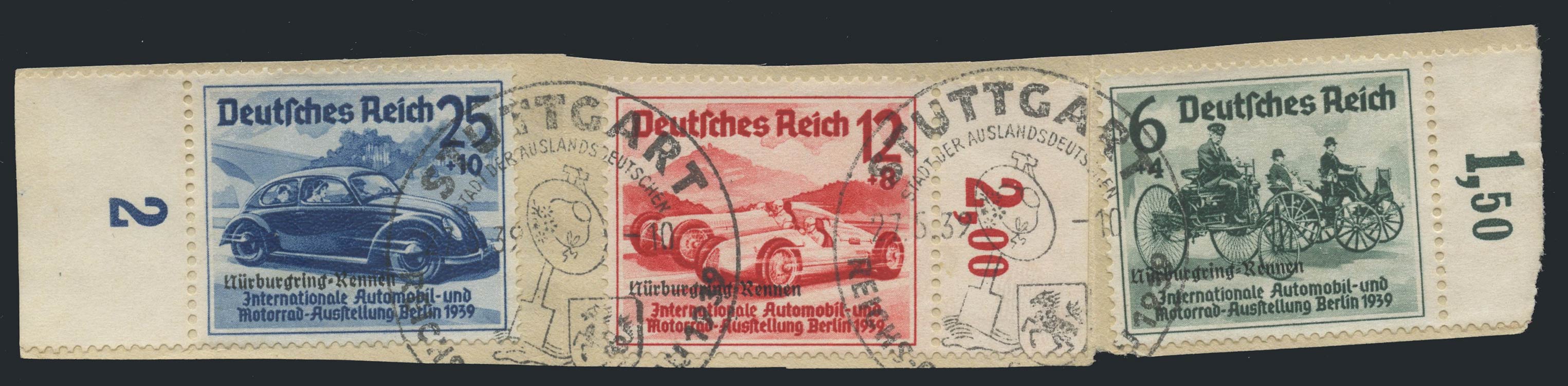 1939, Reich N.629A/629C su unico ... 