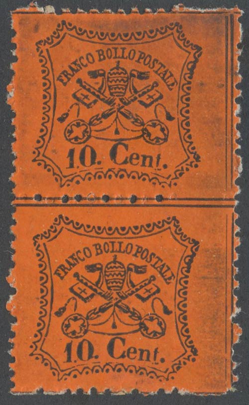 1868, N.26 in vertical couple with ... 