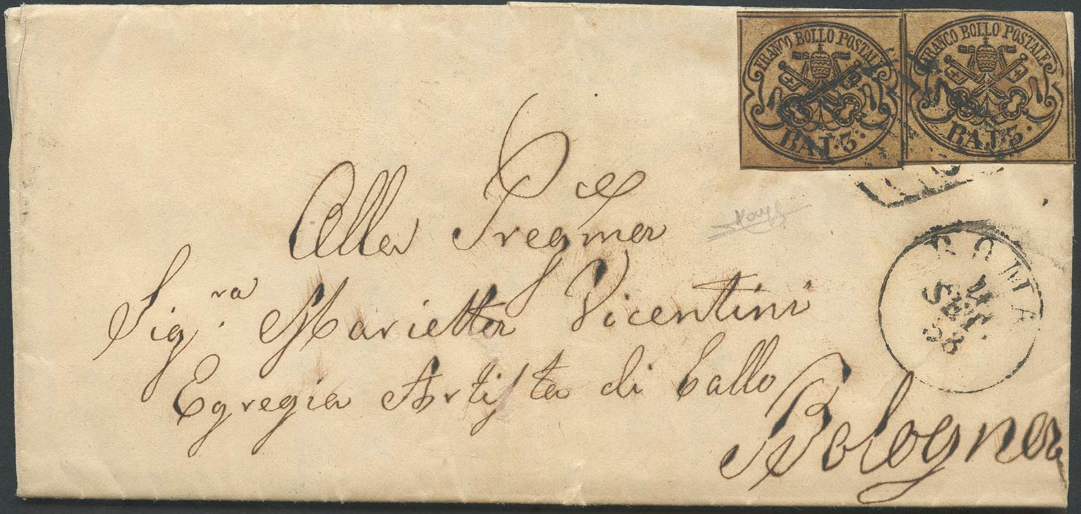 04.09.1858, Letter from Rome to ... 