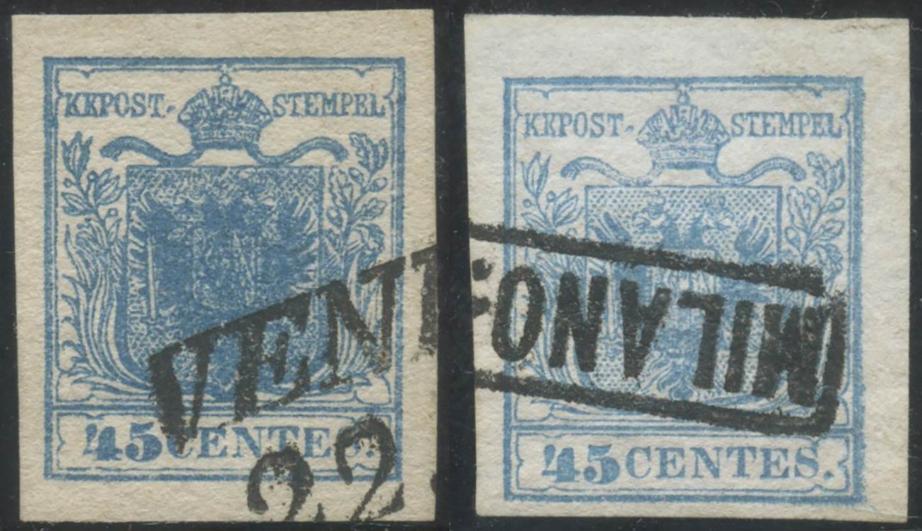1850, 30c. and 45c. Lot composed ... 