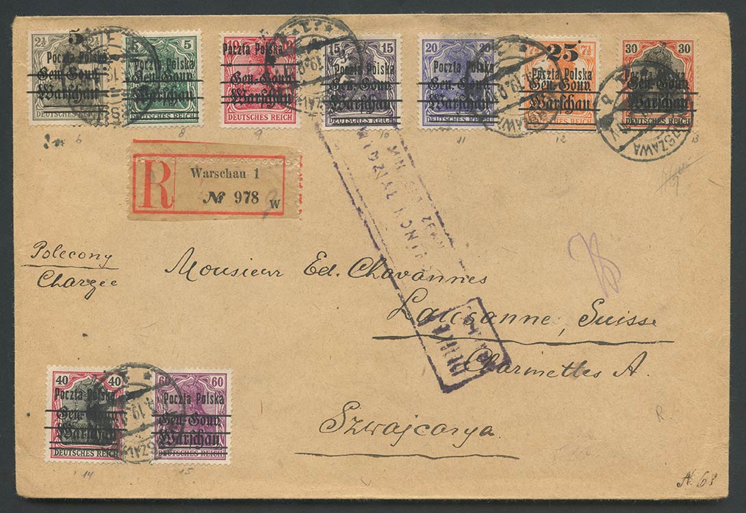 1919, Lettera da Varsavia per ... 
