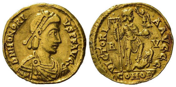 Honorius (393-423). AV Solidus ... 