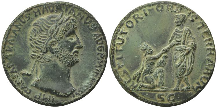Hadrian (117-138). Replica of Æ ... 