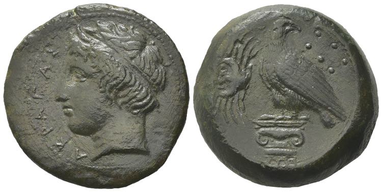 Sicily, Akragas, c. 400-380 BC. Æ ... 