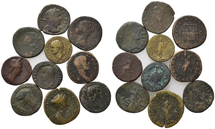 Lot of 10 Roman Imperial Æ coins, ... 