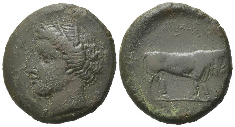 Sicily, Katane, c. 405-402 BC. Æ ... 