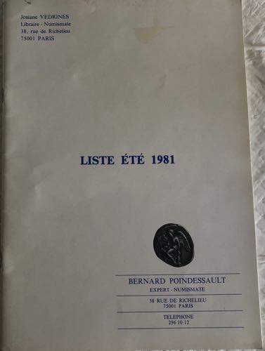Poindessault B. Liste Etè 1981. ... 