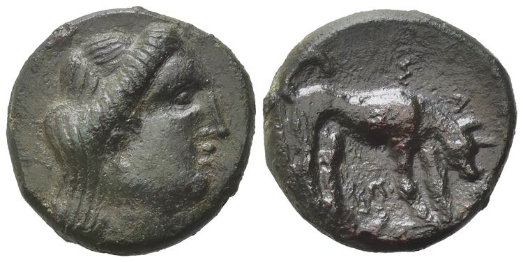 Sicily, Segesta, c. 390-380 BC. Æ ... 