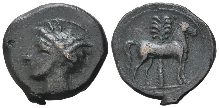 Carthage, c. 400-350 BC. Æ (17mm, ... 