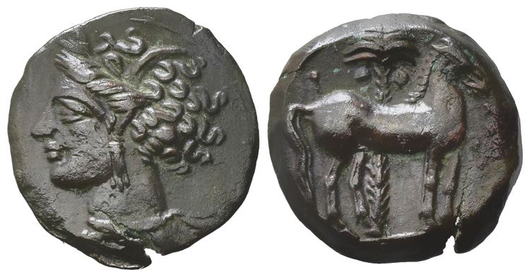 Carthage, c. 400-350 BC. Æ (18mm, ... 