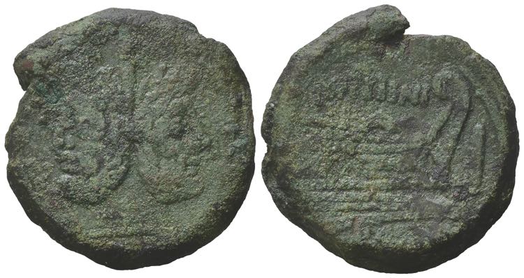 M. Titinius, Rome, 189-180 BC. Æ ... 