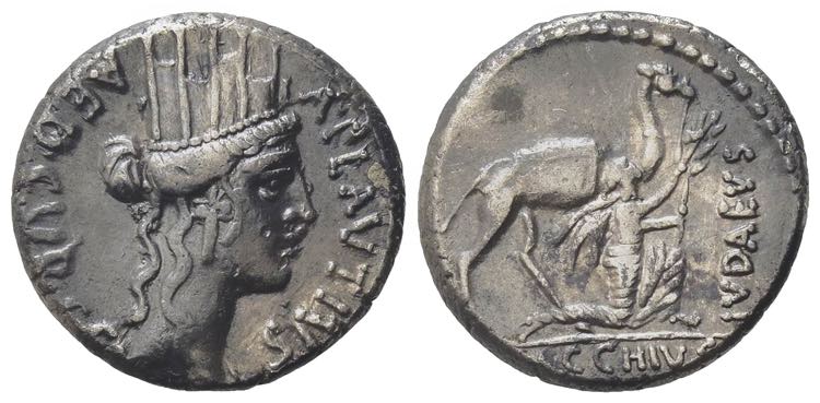 A. Plautius, Rome, 55 BC. AR ... 