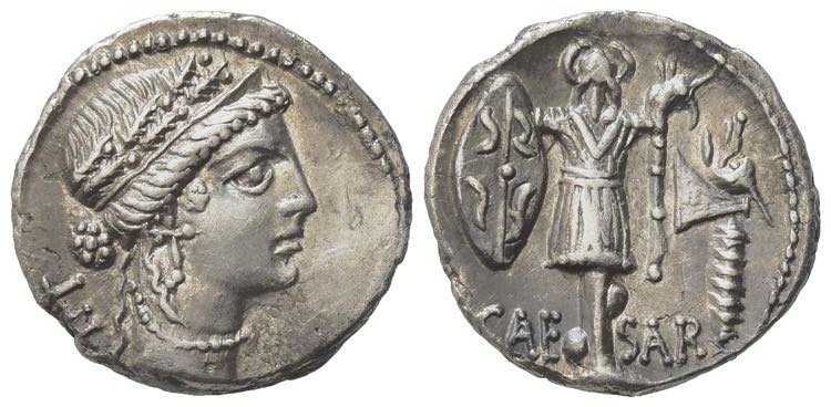 Julius Caesar, military mint, late ... 