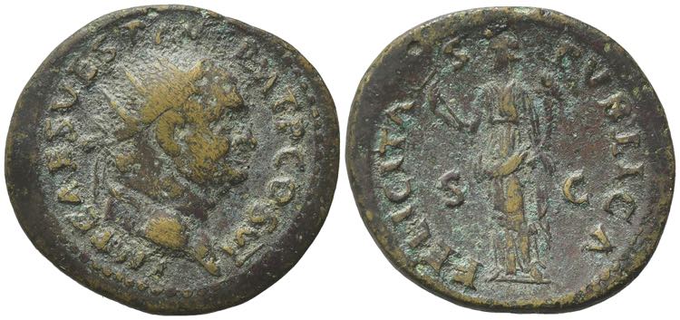 Vespasian (69-79). Æ Dupondius ... 